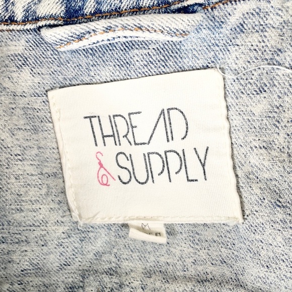 THREAD & SUPPLY | 🤍 Bleached Denim Sleeveless Button-Up Vest - Picture 15 of 15